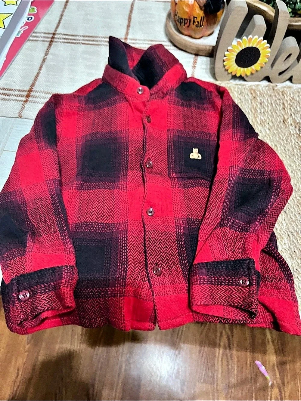 Red & Black Plaid long sleeve shirt